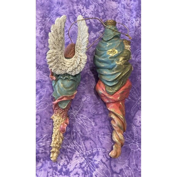 3 Wiseman Angel Christmas Tree Holiday Ornaments Ornament Resin Lot Of 2 - Picture 2 of 3